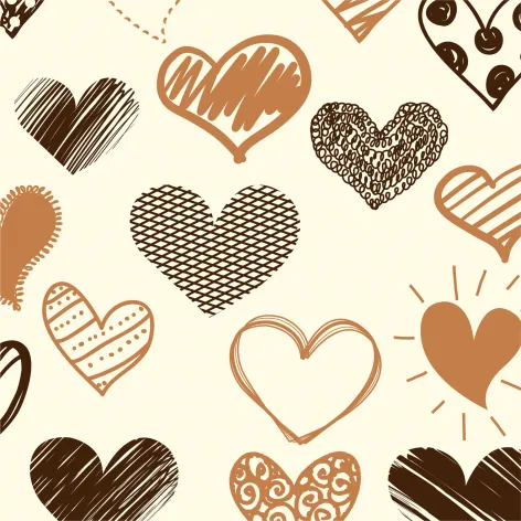 on white.webp Transfer Sheets; Hearts Mixed - Bag of 30
